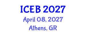 International Conference on Ecosystems and Biodiversity (ICEB) April 08, 2027 - Athens, Greece International Conference on Ecosystems and Biodiversity (ICEB) April 08, 2027 - Athens, Greece