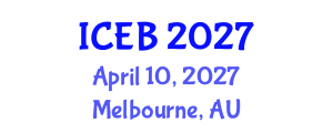 International Conference on Ecosystems and Biodiversity (ICEB) April 10, 2027 - Melbourne, Australia