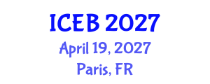 International Conference on Ecosystems and Biodiversity (ICEB) April 19, 2027 - Paris, France