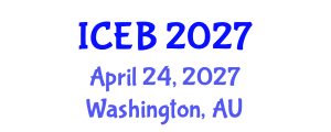 International Conference on Ecosystems and Biodiversity (ICEB) April 24, 2027 - Washington, Australia
