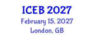International Conference on Ecosystems and Biodiversity (ICEB) February 15, 2027 - London, United Kingdom International Conference on Ecosystems and Biodiversity (ICEB) February 15, 2027 - London, United Kingdom