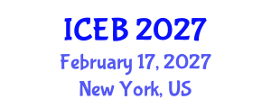 International Conference on Ecosystems and Biodiversity (ICEB) February 17, 2027 - New York, United States International Conference on Ecosystems and Biodiversity (ICEB) February 17, 2027 - New York, United States