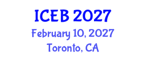 International Conference on Ecosystems and Biodiversity (ICEB) February 10, 2027 - Toronto, Canada International Conference on Ecosystems and Biodiversity (ICEB) February 10, 2027 - Toronto, Canada