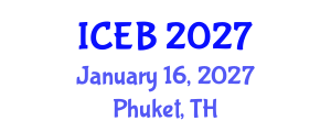 International Conference on Ecosystems and Biodiversity (ICEB) January 16, 2027 - Phuket, Thailand