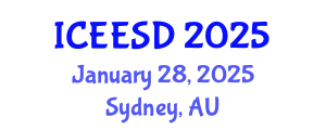International Conference on Ecosystems, Environment and Sustainable Development (ICEESD) January 28, 2025 - Sydney, Australia