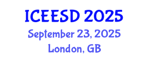 International Conference on Ecosystems, Environment and Sustainable Development (ICEESD) September 23, 2025 - London, United Kingdom