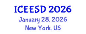 International Conference on Ecosystems, Environment and Sustainable Development (ICEESD) January 28, 2026 - New York, United States
