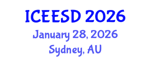 International Conference on Ecosystems, Environment and Sustainable Development (ICEESD) January 28, 2026 - Sydney, Australia