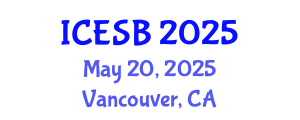 International Conference on Ecotourism, Sustainability and Biodiversity (ICESB) May 20, 2025 - Vancouver, Canada