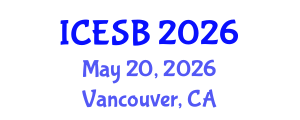 International Conference on Ecotourism, Sustainability and Biodiversity (ICESB) May 20, 2026 - Vancouver, Canada