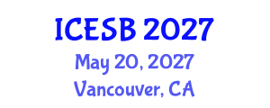 International Conference on Ecotourism, Sustainability and Biodiversity (ICESB) May 20, 2027 - Vancouver, Canada International Conference on Ecotourism, Sustainability and Biodiversity (ICESB) May 20, 2027 - Vancouver, Canada