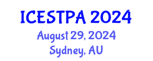 International Conference on Ecotourism, Sustainable Tourism and Protected Areas (ICESTPA) August 29, 2024 - Sydney, Australia
