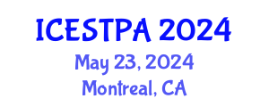 International Conference on Ecotourism, Sustainable Tourism and Protected Areas (ICESTPA) May 23, 2024 - Montreal, Canada