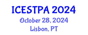 International Conference on Ecotourism, Sustainable Tourism and Protected Areas (ICESTPA) October 28, 2024 - Lisbon, Portugal