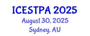 International Conference on Ecotourism, Sustainable Tourism and Protected Areas (ICESTPA) August 30, 2025 - Sydney, Australia