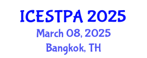 International Conference on Ecotourism, Sustainable Tourism and Protected Areas (ICESTPA) March 08, 2025 - Bangkok, Thailand