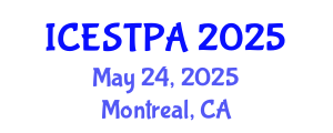 International Conference on Ecotourism, Sustainable Tourism and Protected Areas (ICESTPA) May 24, 2025 - Montreal, Canada