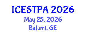 International Conference on Ecotourism, Sustainable Tourism and Protected Areas (ICESTPA) May 25, 2026 - Batumi, Georgia International Conference on Ecotourism, Sustainable Tourism and Protected Areas (ICESTPA) May 25, 2026 - Batumi, Georgia
