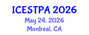 International Conference on Ecotourism, Sustainable Tourism and Protected Areas (ICESTPA) May 24, 2026 - Montreal, Canada