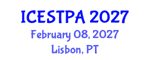 International Conference on Ecotourism, Sustainable Tourism and Protected Areas (ICESTPA) February 08, 2027 - Lisbon, Portugal International Conference on Ecotourism, Sustainable Tourism and Protected Areas (ICESTPA) February 08, 2027 - Lisbon, Portugal