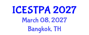 International Conference on Ecotourism, Sustainable Tourism and Protected Areas (ICESTPA) March 08, 2027 - Bangkok, Thailand International Conference on Ecotourism, Sustainable Tourism and Protected Areas (ICESTPA) March 08, 2027 - Bangkok, Thailand
