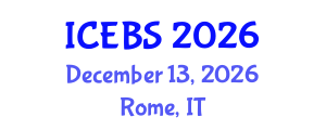 International Conference on Education and Behavioral Sciences (ICEBS) December 13, 2026 - Rome, Italy International Conference on Education and Behavioral Sciences (ICEBS) December 13, 2026 - Rome, Italy