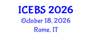 International Conference on Education and Behavioral Sciences (ICEBS) October 18, 2026 - Rome, Italy