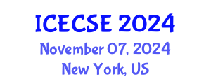 International Conference on Education and Communication Sciences (ICECSE) November 07, 2024 - New York, United States