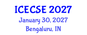 International Conference on Education and Communication Sciences (ICECSE) January 30, 2027 - Bengaluru, India International Conference on Education and Communication Sciences (ICECSE) January 30, 2027 - Bengaluru, India