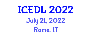 International Conference on Education and Distance Learning (ICEDL) July 21, 2022 - Rome, Italy