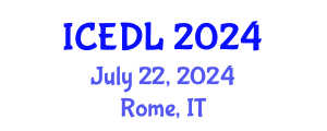 International Conference on Education and Distance Learning (ICEDL) July 22, 2024 - Rome, Italy