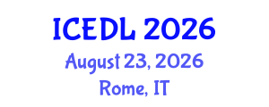 International Conference on Education and Distance Learning (ICEDL) August 23, 2026 - Rome, Italy