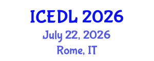 International Conference on Education and Distance Learning (ICEDL) July 22, 2026 - Rome, Italy