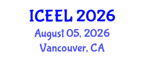 International Conference on Education and E-Learning (ICEEL) August 05, 2026 - Vancouver, Canada