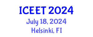 International Conference on Education and Educational Technology (ICEET) July 18, 2024 - Helsinki, Finland