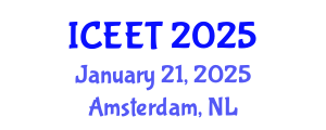 International Conference on Education and Educational Technology (ICEET) January 21, 2025 - Amsterdam, Netherlands