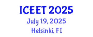 International Conference on Education and Educational Technology (ICEET) July 19, 2025 - Helsinki, Finland
