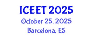 International Conference on Education and Educational Technology (ICEET) October 25, 2025 - Barcelona, Spain