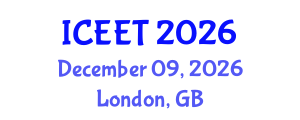 International Conference on Education and Educational Technology (ICEET) December 09, 2026 - London, United Kingdom International Conference on Education and Educational Technology (ICEET) December 09, 2026 - London, United Kingdom