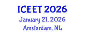 International Conference on Education and Educational Technology (ICEET) January 21, 2026 - Amsterdam, Netherlands
