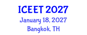 International Conference on Education and Educational Technology (ICEET) January 18, 2027 - Bangkok, Thailand International Conference on Education and Educational Technology (ICEET) January 18, 2027 - Bangkok, Thailand