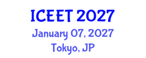 International Conference on Education and Educational Technology (ICEET) January 07, 2027 - Tokyo, Japan International Conference on Education and Educational Technology (ICEET) January 07, 2027 - Tokyo, Japan
