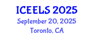 International Conference on Education and Effective Learning Strategies (ICEELS) September 20, 2025 - Toronto, Canada