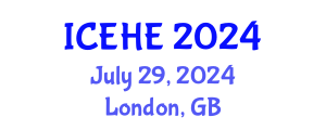 International Conference on Education and Higher Education (ICEHE) July 29, 2024 - London, United Kingdom