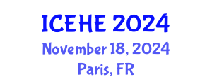 International Conference on Education and Higher Education (ICEHE) November 18, 2024 - Paris, France