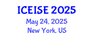 International Conference on Education and Instructional Systems Engineering (ICEISE) May 24, 2025 - New York, United States