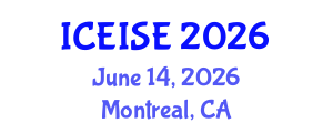 International Conference on Education and Instructional Systems Engineering (ICEISE) June 14, 2026 - Montreal, Canada