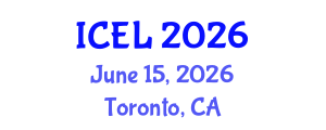 International Conference on Education and Learning (ICEL) June 15, 2026 - Toronto, Canada