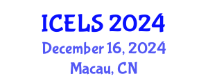 International Conference on Education and Learning Sciences (ICELS) December 16, 2024 - Macau, China