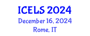 International Conference on Education and Learning Sciences (ICELS) December 16, 2024 - Rome, Italy